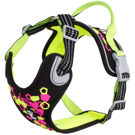 Hurtta Weekend Warrior Neon Harness II 55-100 cm Licorice