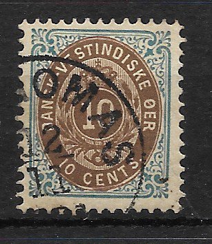 Dansk Vestindien 1901 - AFA 11B - Stemplet