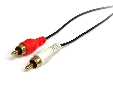 StarTech 3 ft Stereo Audio Cable - 3.5mm Male to 2x RCA Male - heaDPhone jack to RCA - Mini jack to RCA - 3.5mm to RCA (MU3MMRCA) - lydkabel - 92 cm