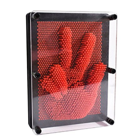 Fingeravtryck målning Pin Art Board RÖD