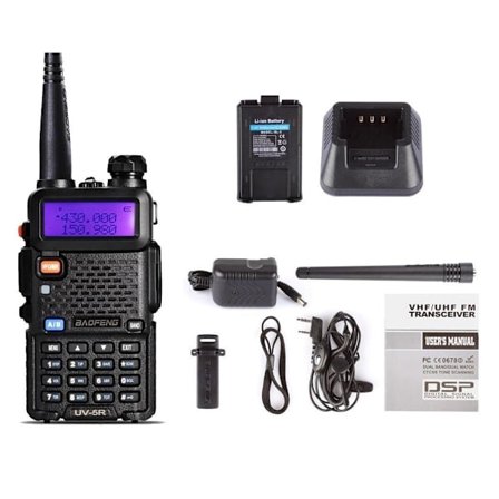 Baofeng UV-5R VHF UHF Dobbelt bånds Walkie Talkie Komradio Jagtradio