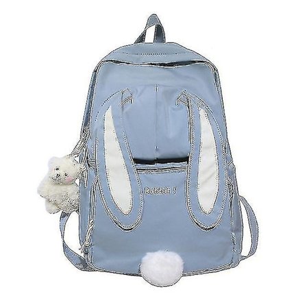 Söt kanin ung flicka skolryggsäck kvinnlig stor kapacitet Kawaii ryggsäck Mochila rosa damväska nylon tecknad skolväska