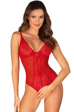 Obsessive Chilisa Crotchless Teddy Red XS/S Teddy