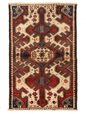 Médaillon Petit Hamadan Tapis 80X124 Laine