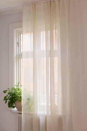 Jotex - Gardin Med Lintekstur 1-lengde Ekstra Bred naturhvit - LIZZIE - Kjøp Lingardiner hos Jotex