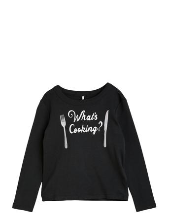 What's Cooking Sp Ls Tee Black Mini Rodini