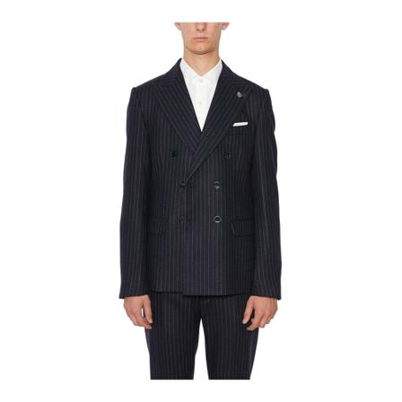 Daniele Alessandrini Formal Blazers Blå, Herre Jakkesæt Blazer