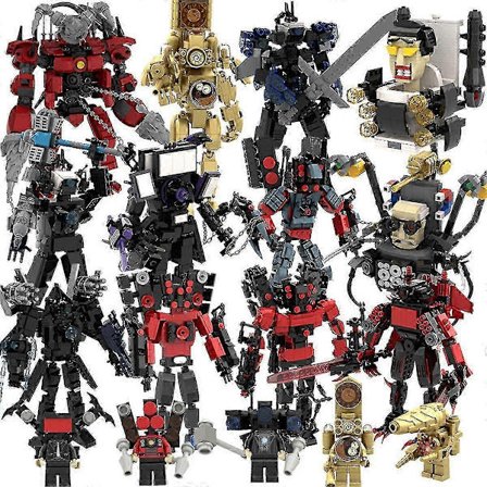 2025 Moc Skibidi Toalett Actionfigurer Byggklossar, skibidi Toalett Man Vs Monitor Man Tv Man Monterade Byggklossleksaker