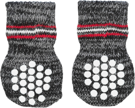 Trixie - Hundsockar 2-pack non-slip Grå L - Hund - Hundeklær & potesokker - Hundesko & potesokker - ZOO.no