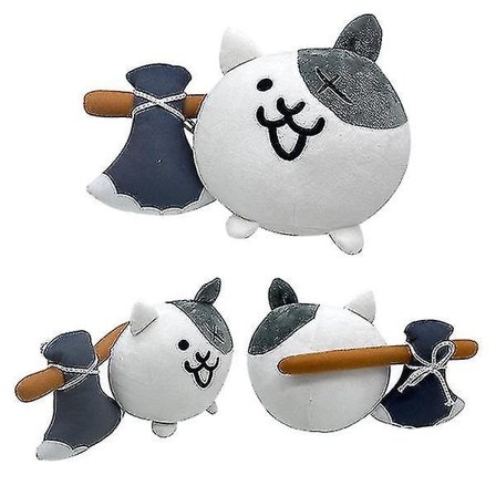 22cm The Battle Cats Plysjdyr Søte Myke Utstoppede Tegneseriekattedukker For Barn Bursdag Julegave-r