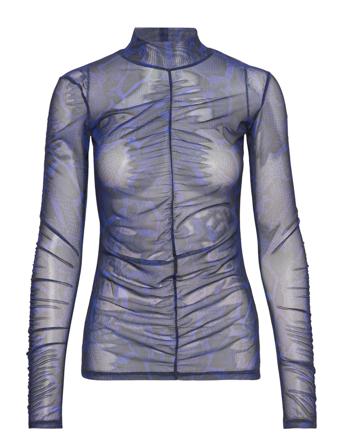 Dikarau Langærmet T-shirt Blå HUGO