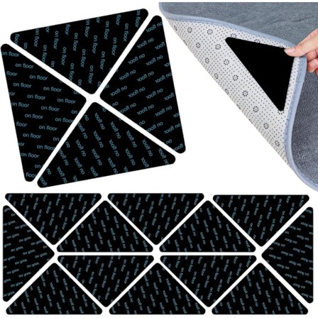 16 Sklisikre Pads, Sklisikker Matte, Sklisikker Matte for Tepper, Gulv