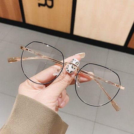 Anti-Blue Light Briller Overdimensjonerte briller SVART GULL SORT