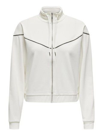 Onpball Hn Fz Ls Short Swt Sport Women Women Sports Clothes Sport Sweat-shirts & Hoodies Sport Sweat-shirts White Only Play
