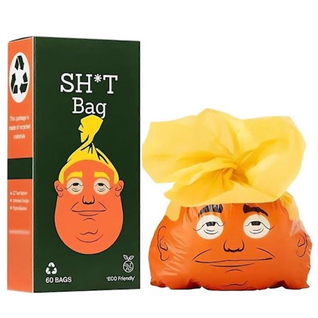 The Most Presidential Poop Bag 60 stk - Ekstra tykke hundeposer Presidential Novelty Poop Bags for hundeturer