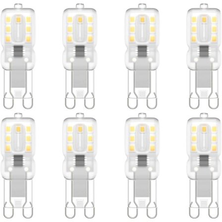 G9 LED-lampa, 220V Naturvitt 6000-6500K 3W 8-pack - Perfet