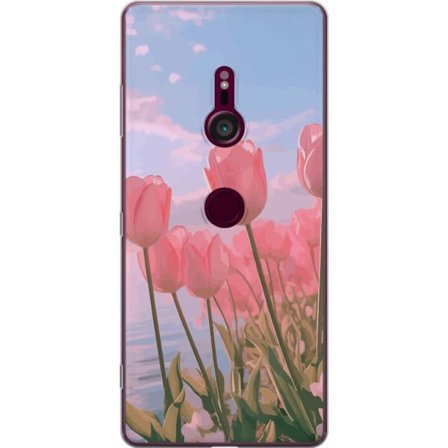 Mobilskal till Sony Xperia XZ3 med Rosa Tulpaner