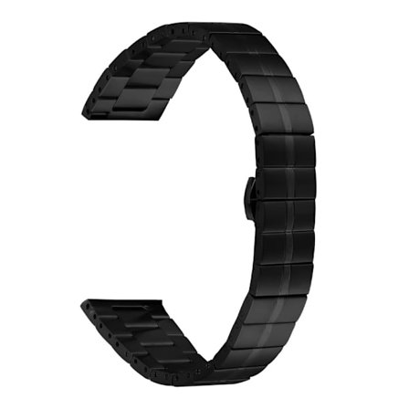 Garmin Vivomove Trend / Venu Sq 2 Klockarmband i rostfritt stål Ersättningsarmband - Svart