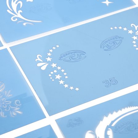 PET Ansiktsmalingsmal Gjenbrukbare Ansiktsmalingssjablonger for Halloween Julebord