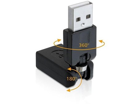 Delock Rotation adapter - USB-adapter - USB til USB - 6.5 cm