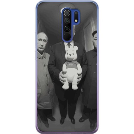 Kompatibel Mobilcover til Xiaomi Xiaomi Redmi 9 Sort-hvid kunstbillede med surrealistisk politisk symbolik og uventet kontrast, provokerende moderne k