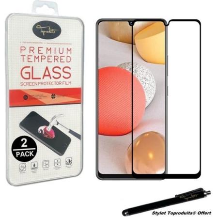 [2pack] Hærdet glas til Samsung Galaxy A02S Beskyttelsesfilm sorte kanter med Stylus Toproduits