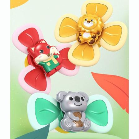3st Spinner Leksaker Fingertop Rattle Toys Sugkopp