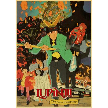 Anime Collection Miyazaki Hayao/Patlabor/Totoro Retro Kraft Paper Poster För Vardagsrum Bar Dekoration Stickers Väggmålning 42x30 cm Q03320