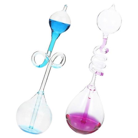 Timeglas Håndkedel Temperaturfølsom Kropsvarme Reaktion Boligdekorationer Farvet 17.50X4.50X4.50CM 2Stk