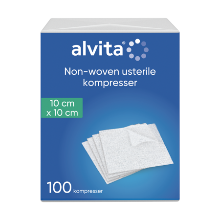 Alvita Nonwoven Kompress Usteril, 100 stk.