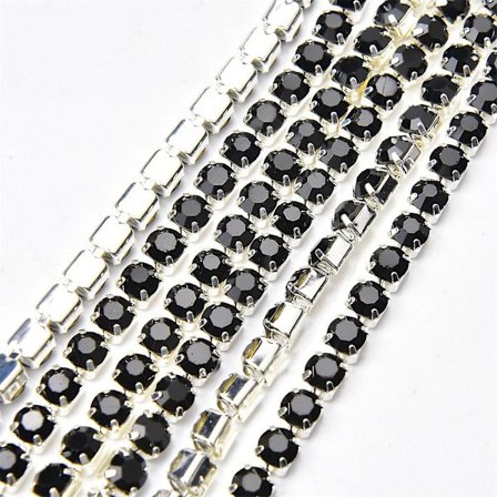 10m Rhinestone Close Chain Trimming Claw Chain Color Rhinestone Chain För Diy Arts Craft Sewing Jewelry Making