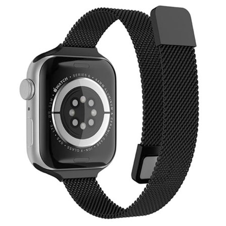 Apple Watch (45 mm) milanesiskt klockarmband i rostfritt stål - Svart