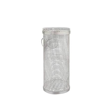 Rullende grillkurv, cylindrisk grillkurv i rustfrit stål 20x9x9cm