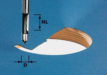 Festool HW S8 D8/19 Borrfräs 8mm skaft, Maskintillbehör & förbrukning