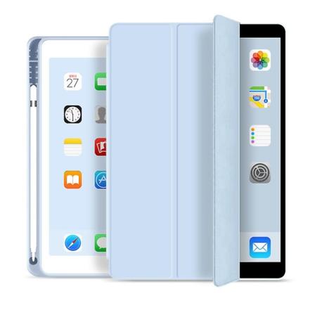 För Ipad Case Pro 11 2021 2020 2019 10,2 Air 4 10,9 10,5 2018 9,7 Mini 6 5 9:e 8:e 7:e generationens Smart Cover med pennhållare Light Blue iPad Air 3