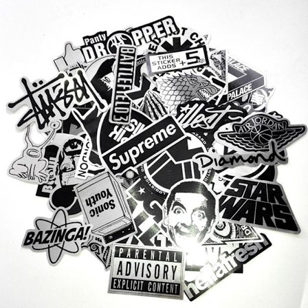 50st Metall Stickers Vattentät Laptop Skate mode Graffiti