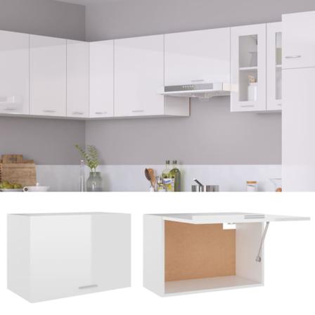 vidaXL Väggskåp vit högglans 60x31x40 cm konstruerat trä Vit