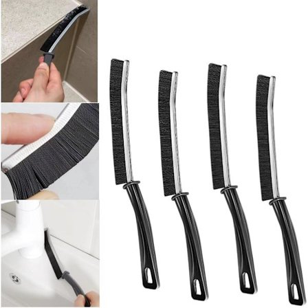 4 stk. mellemrumsbørste til rengøring, multifunktionel mellemrumsbørste til rengøring af sprækker, håndholdt rille-mellemrumsbørste til rengøring, 