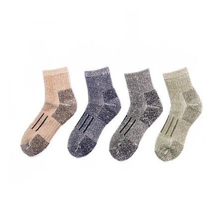 Herres udendørs vandring og klatring forår og efterår korte rør gulv varme sokker sportssokker (4 par)