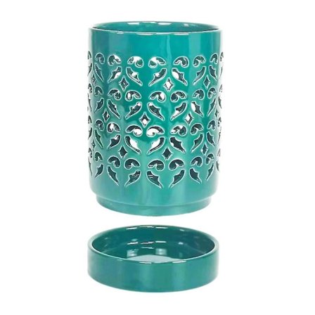 Krukor med hål, 10 cm keramikkruka för omplantering, blomkruka inomhus utomhus, andningsbar grön