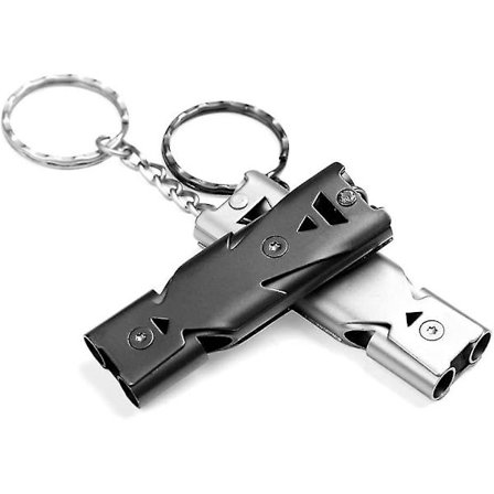 Korkea desibelien signaalitorvi, 2 kpl hätätorvi 150db korkea desibeli ulkoiluhätäavaimenperä ruostumattomasta teräksestä valmistettu torvi 