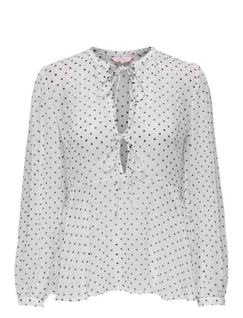 Onlisabella Ls String Top Wvn White ONLY