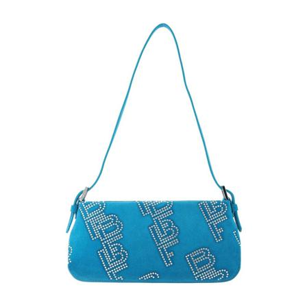 By Far, Dulce Azue Bag in Leather Blauw, Dames, Maat:ONE Size