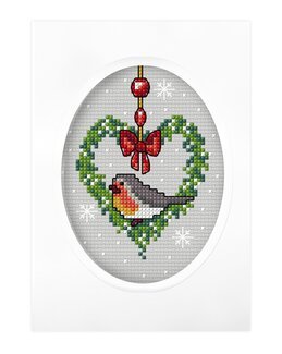 Broderikit Kort Fågel - Orchidea