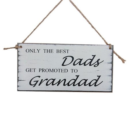 Pappa befordrad till morfar Födelsedag Fars dag Present Väggplakett Skylt (Som bild visas)