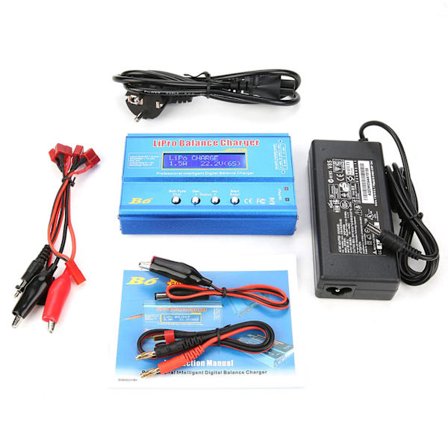 80W LCD Digital Balanselader Discharger for LiPo NiMH RC Batteri (EU-kontakt)