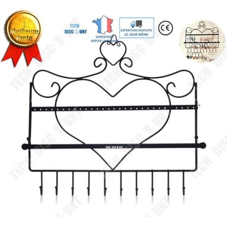 Väggmonterad smyckeshållare - TD - Träd - Svart - Järn - Elegant organiserare