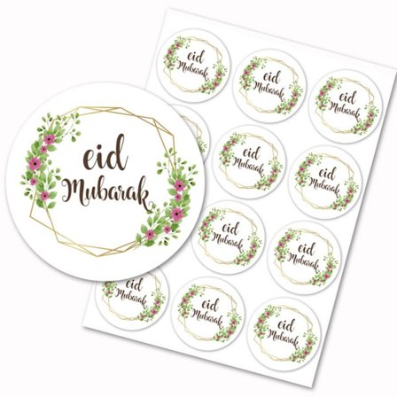 Mordely 144 STK EID Mubarak Sticker Label Seal Stickers