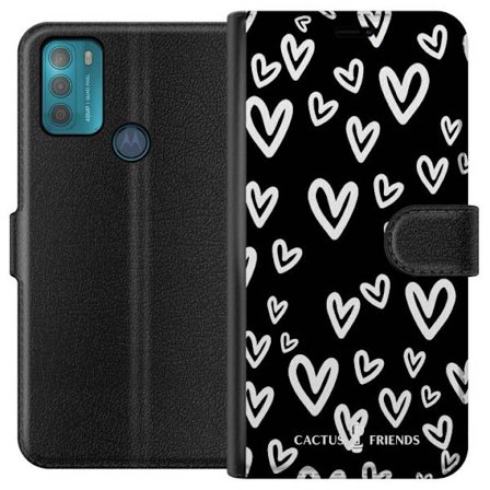 Yhteensopiva Lompakkokotelo Motorola Motorola Moto G50 Cactus and Friends - Handdrawn Love Chaos