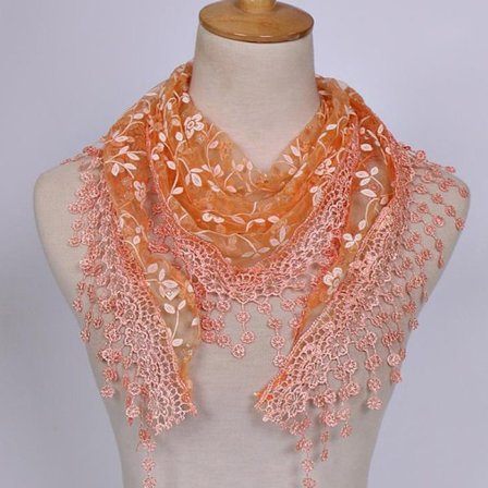 1 kpl naisten muoti kolmiokääre Naisten huivi kukka pitsihuivi Sh